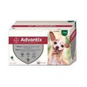 Advantix Pipetas Anti-parasitárias para Cão - 4Kg (CX 24 Pipetas)